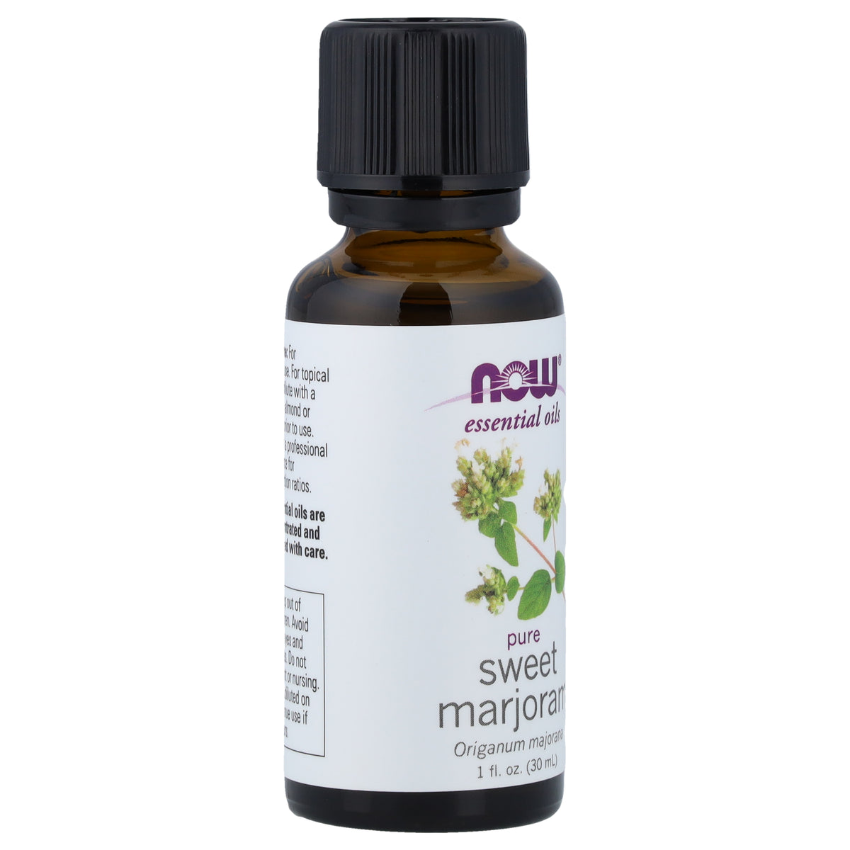 NOW Ess Oil 100% Pure Marjoram 30ml, front of the pack