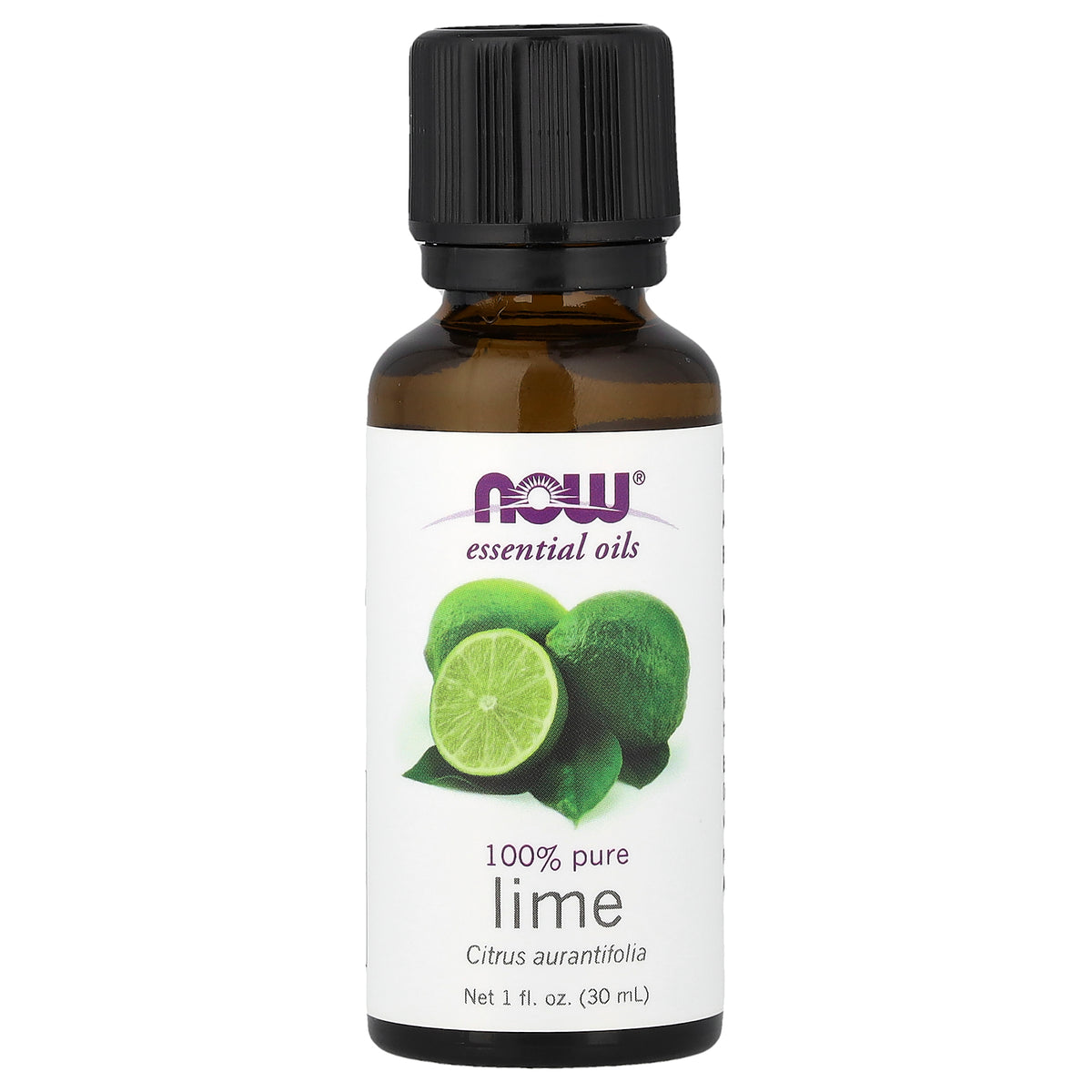 NOW Ess Oil 100% Pure Lime 30ml, front of the pack