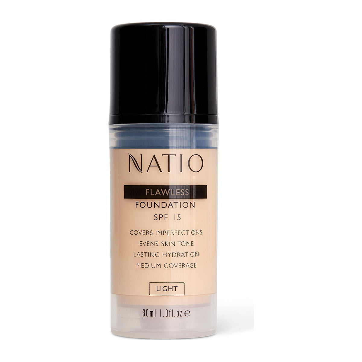 Flawless Foundation SPF15 Light by Natio, front of pack