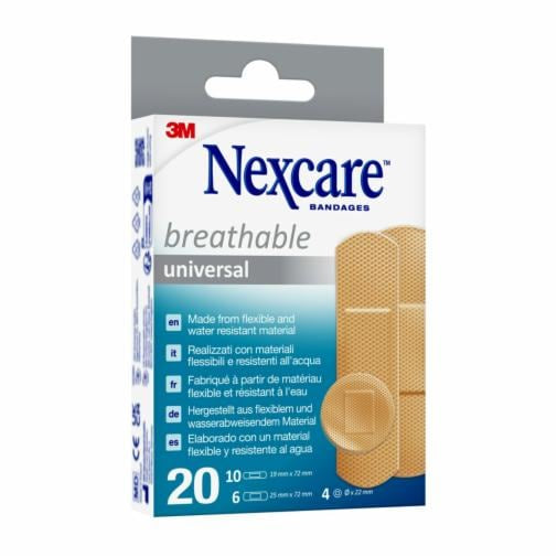 Nexcare Breathable Universal Plasters Assorted 20 Pack-Nexcare-Matakana Pharmacy