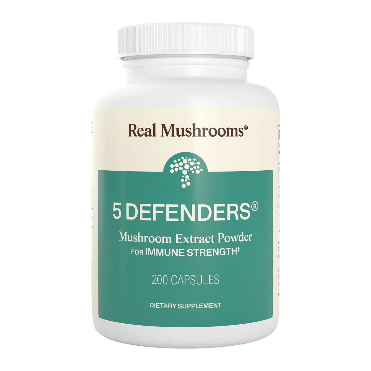 5 Defenders 200 Capsules by Real Mushrooms