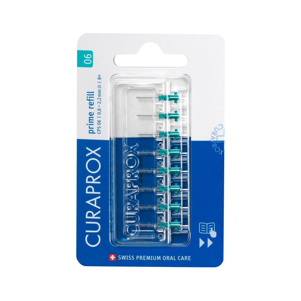 Curaprox CPS 06 prime interdental brush refills, pack of 8