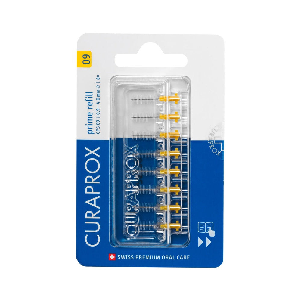 Curaprox CPS 09 prime interdental brush refills, pack of 8
