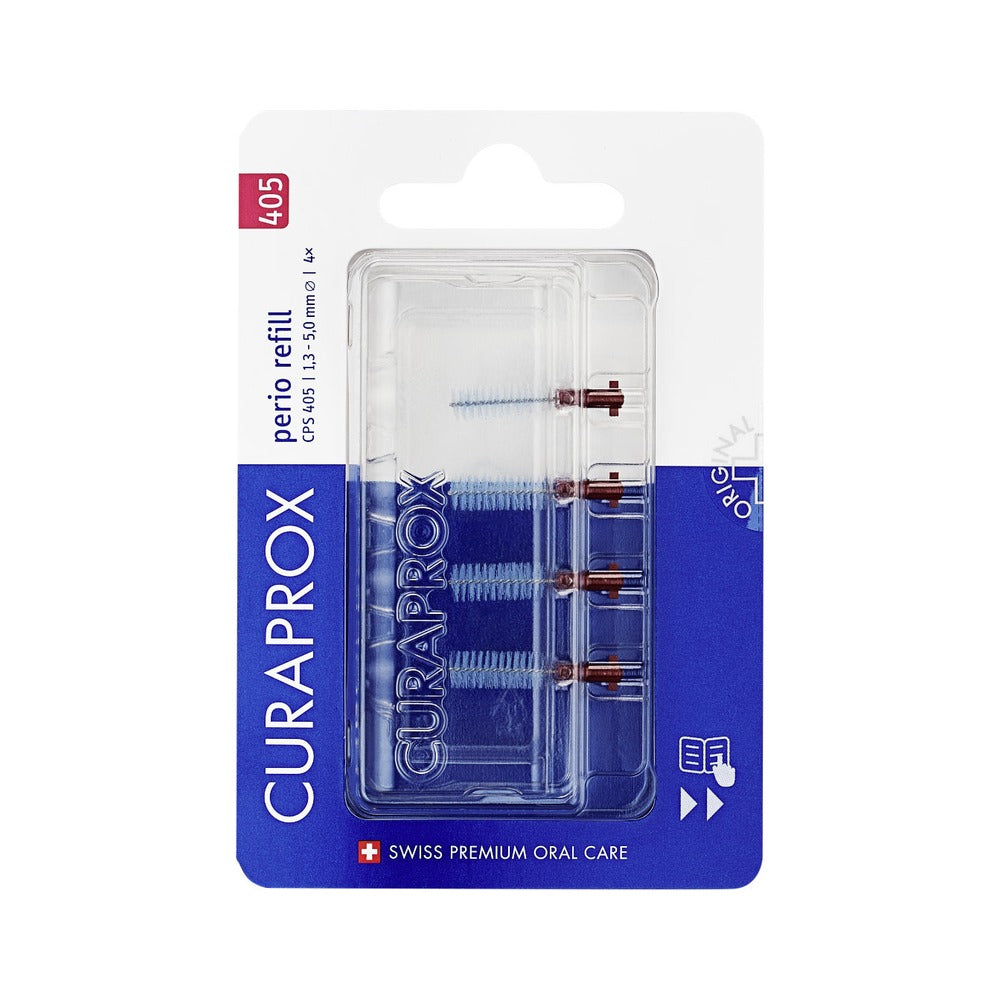 Curaprox CPS 405 perio interdental brush refills, pack of 4