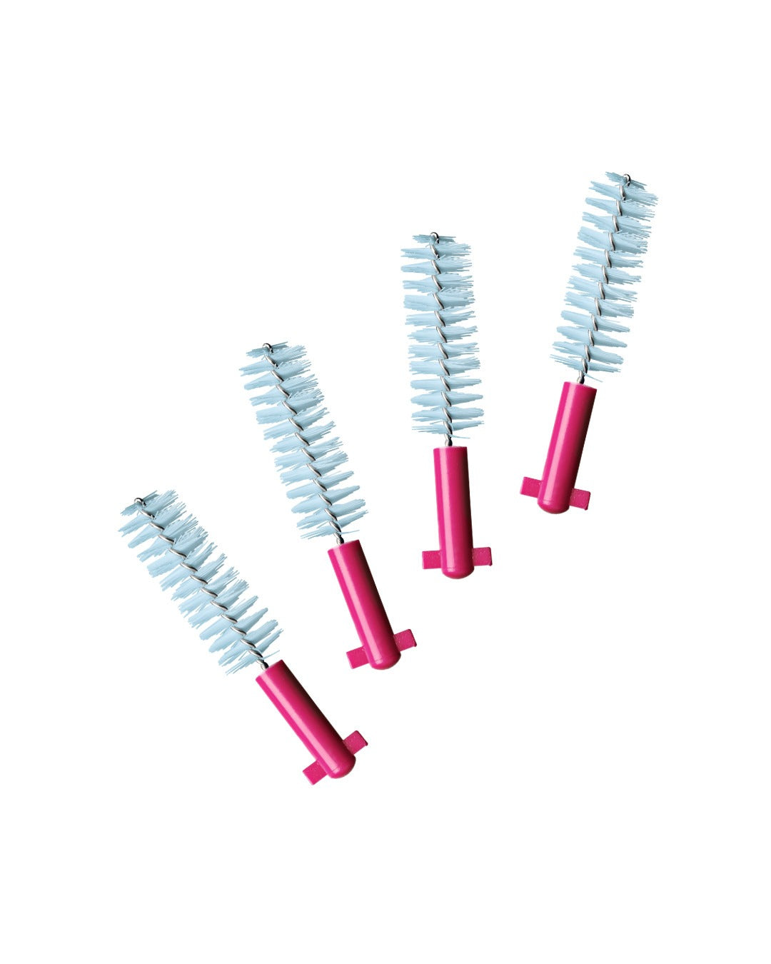 Four Curaprox CPS 405 perio interdental brushes laid out