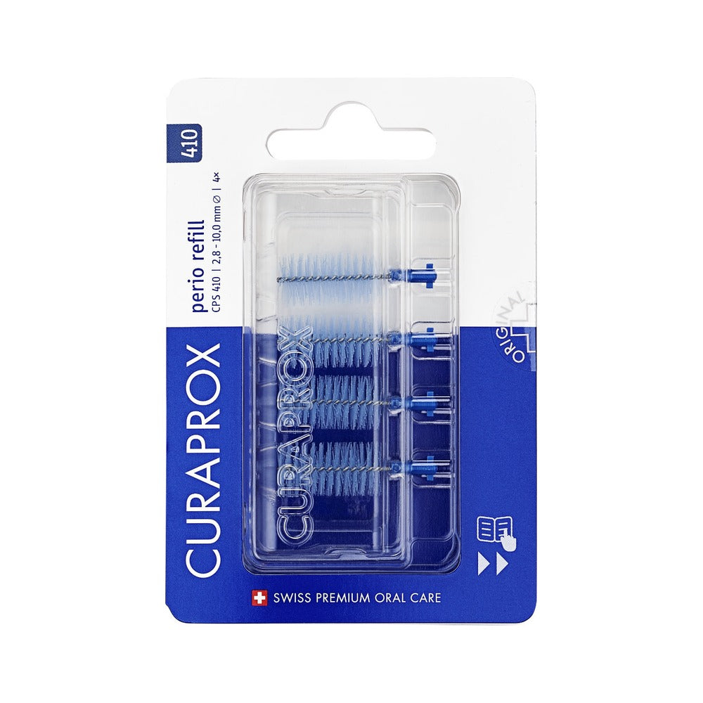 Curaprox CPS 410 perio interdental brush refills, pack of 4