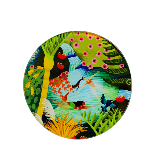 Glass Coasters Wahine In Water-Matakana Pharmacy
