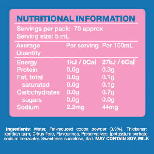 No Added Sugar Chocolate Sauce 350ml-Low Carb Emporium-Matakana Pharmacy