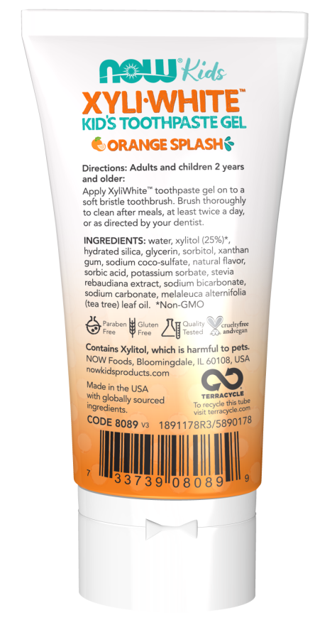 Image of XyliWhite, Kids Toothpaste Gel, Orange Splash 85g ingredients