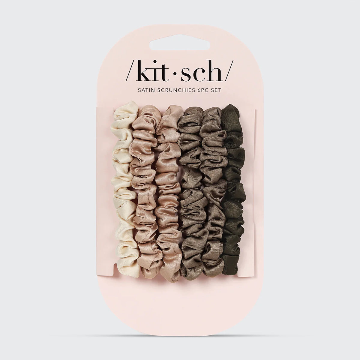 Ultra Petite Satin Scrunchies 6pc - Eucalyptus-KITSCH-Matakana Pharmacy