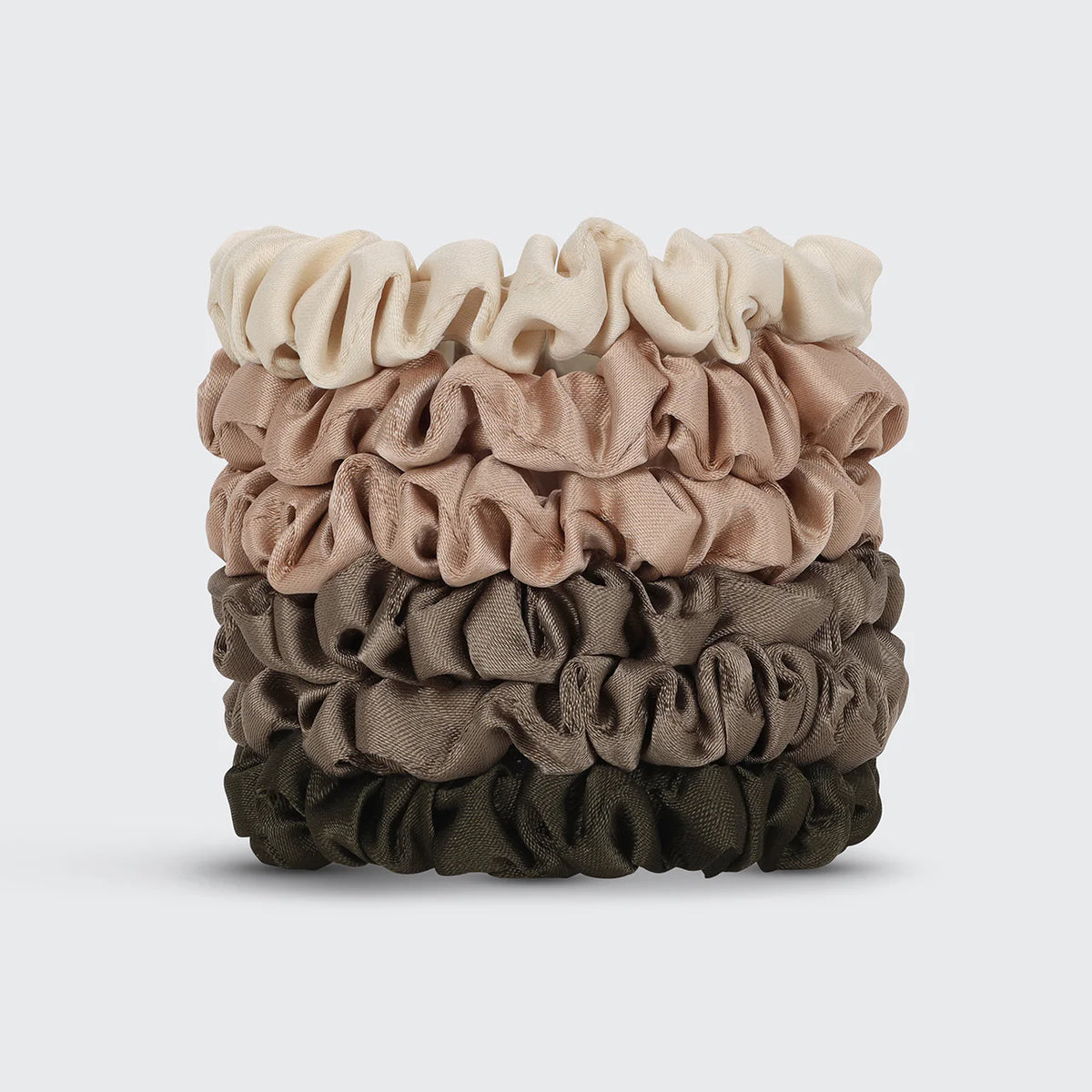 Ultra Petite Satin Scrunchies 6pc - Eucalyptus-KITSCH-Matakana Pharmacy