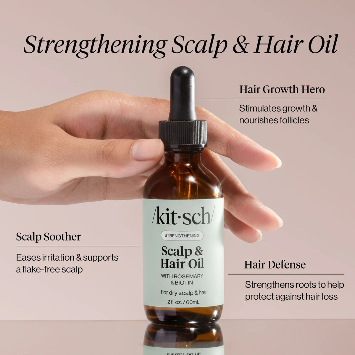 Strengthening Hair & Scalp Oil 60ml-KITSCH-Matakana Pharmacy