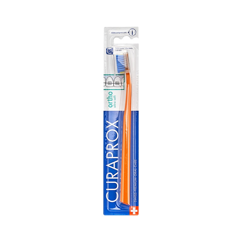 Curaprox CS 5460 ortho toothbrush in its blister pack
