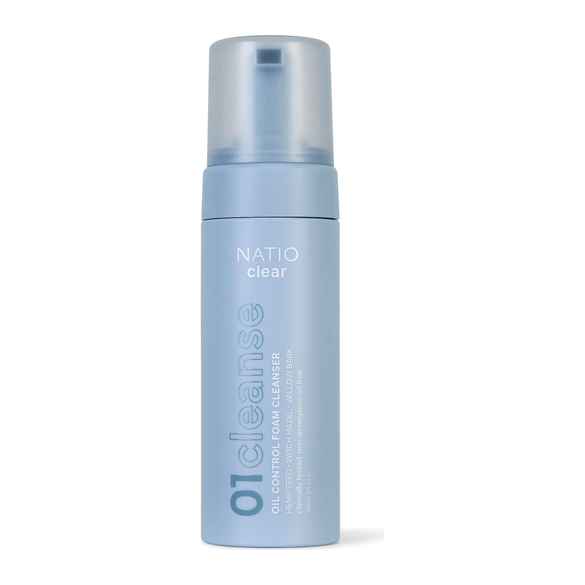 Clear Oil Control Foam Cleanser 150ml by Natio, front of pack