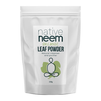Native Neem Organic Neem Leaf Powder 250g pouch, front of pack