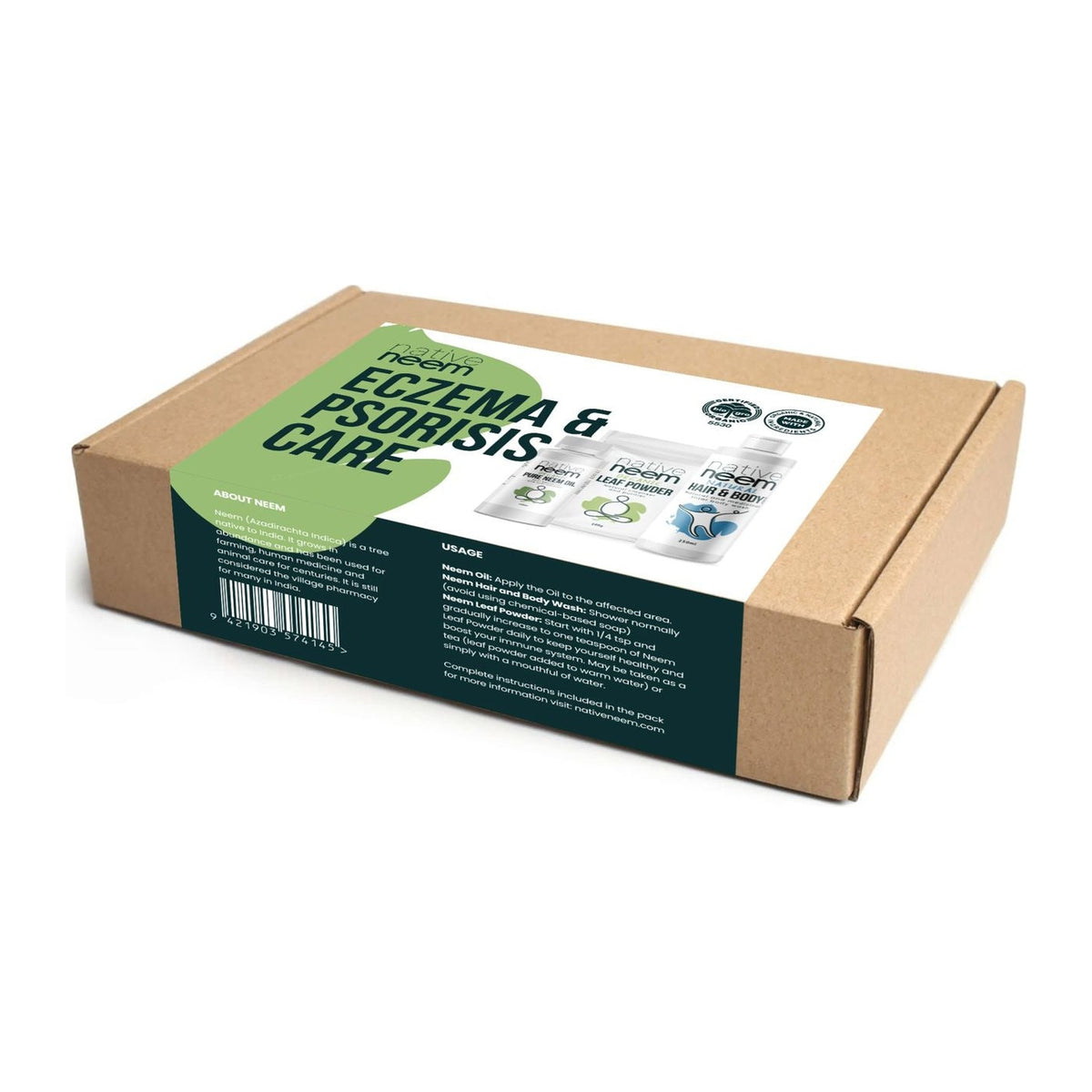 Native Neem pack in its cardboard box