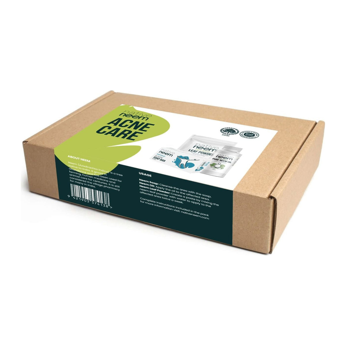Native Neem pack in its cardboard box