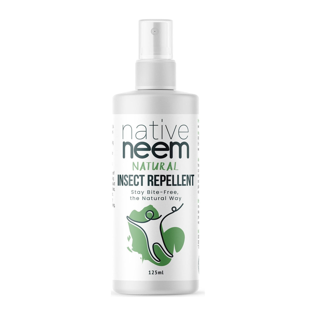 Native Neem Organic Insect Repellent 125ml spray bottle, front of pack