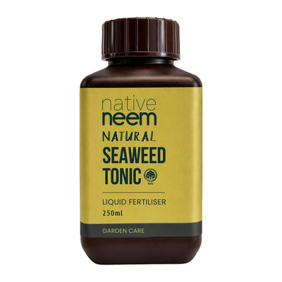 Native Neem Organic Seaweed Tonic 250ml bottle, front of pack