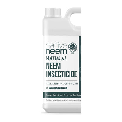 Native Neem Neem Oil Insecticide Commercial Strength 5 litre drum, front of pack