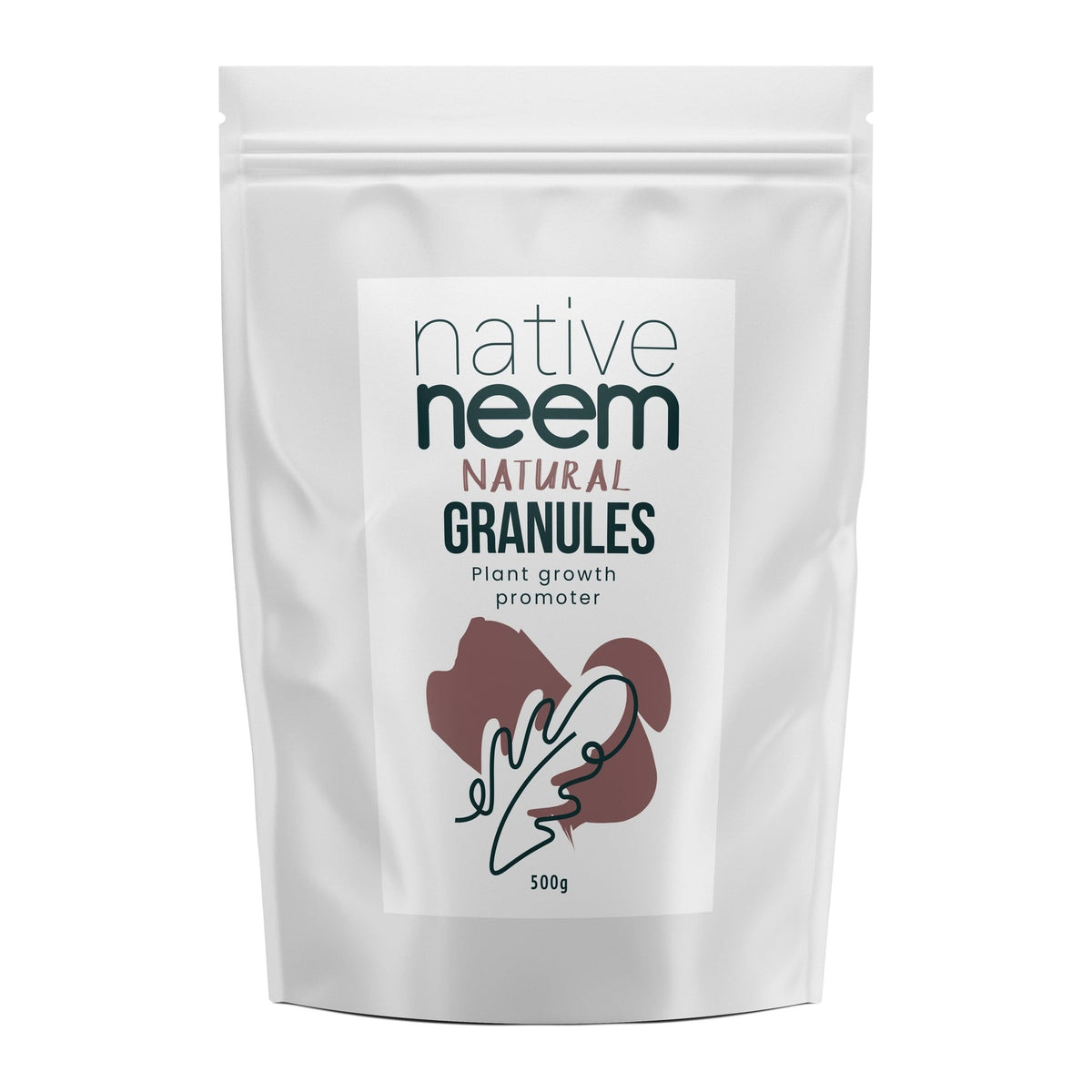 Native Neem Organic Neem Tree Granules 500g pouch, front of pack