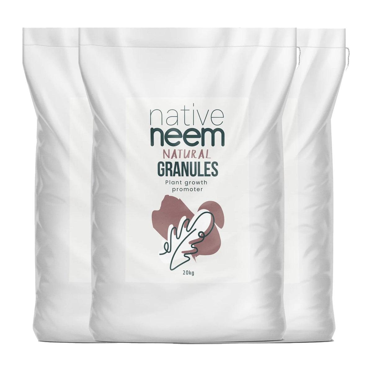 Three 20kg sacks of Native Neem Organic Neem Tree Granules