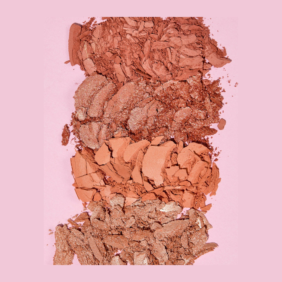 The texture of Natio Pocket Palette Peach 12g swatched