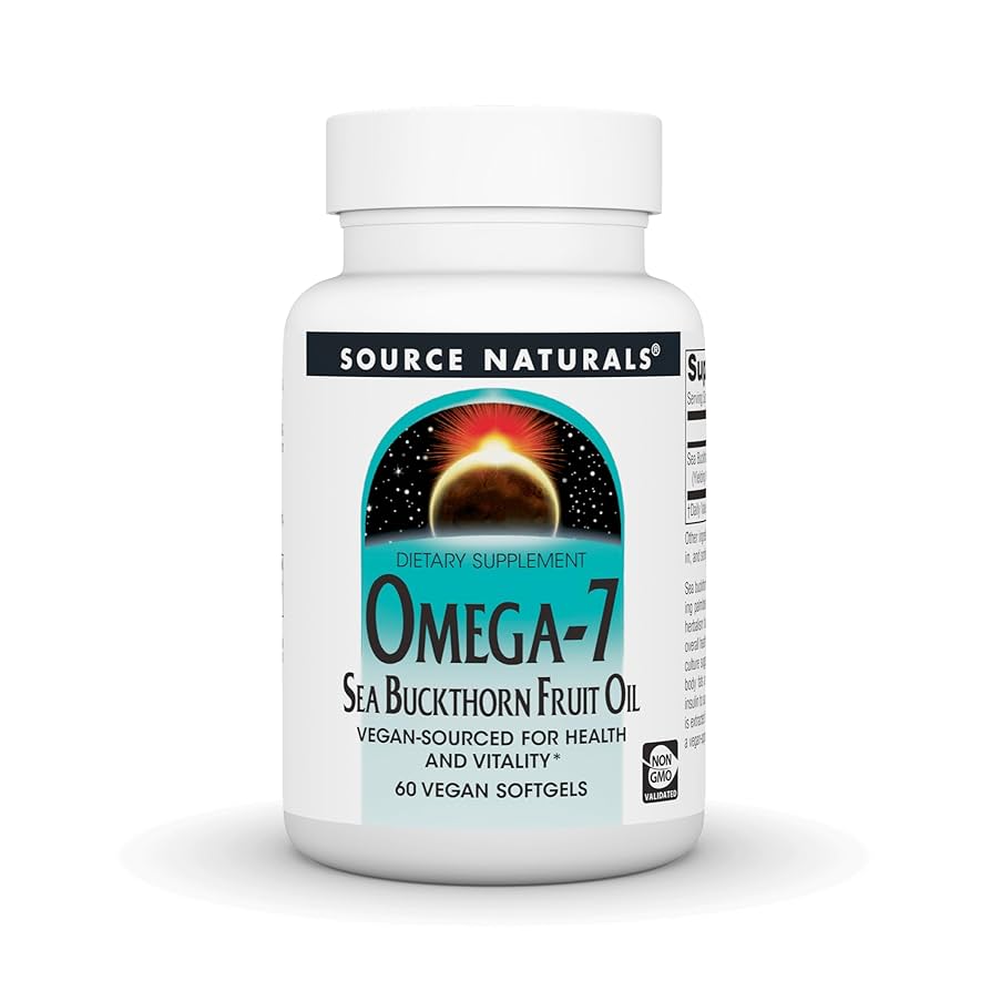Omega-7 Sea Buckthorn Fruit Oil 60sg-Source Naturals-Matakana Pharmacy