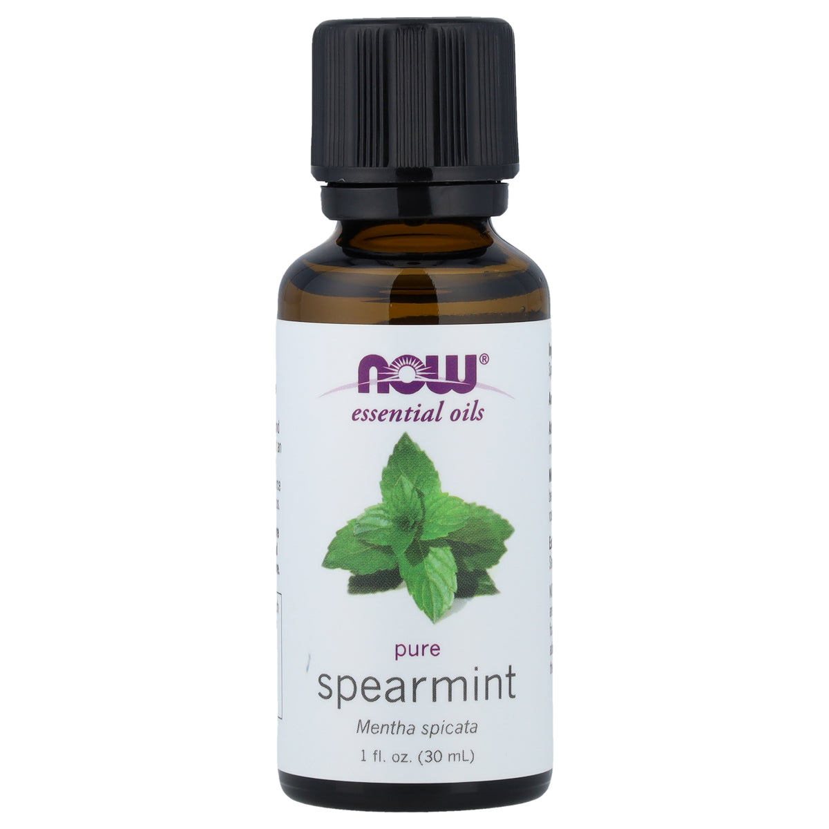 NOW Ess Oil 100% Pure Spearmint 30ml, front of the pack