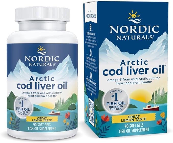 Arctic Cod Liver Oil Lemon 90 Soft Gel Caps-Nordic Naturals-Matakana Pharmacy