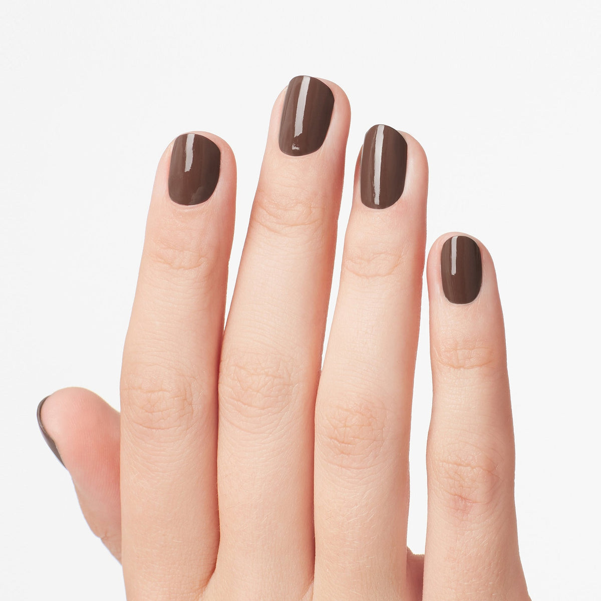 A manicure painted in OPI Cliffside Karaoke