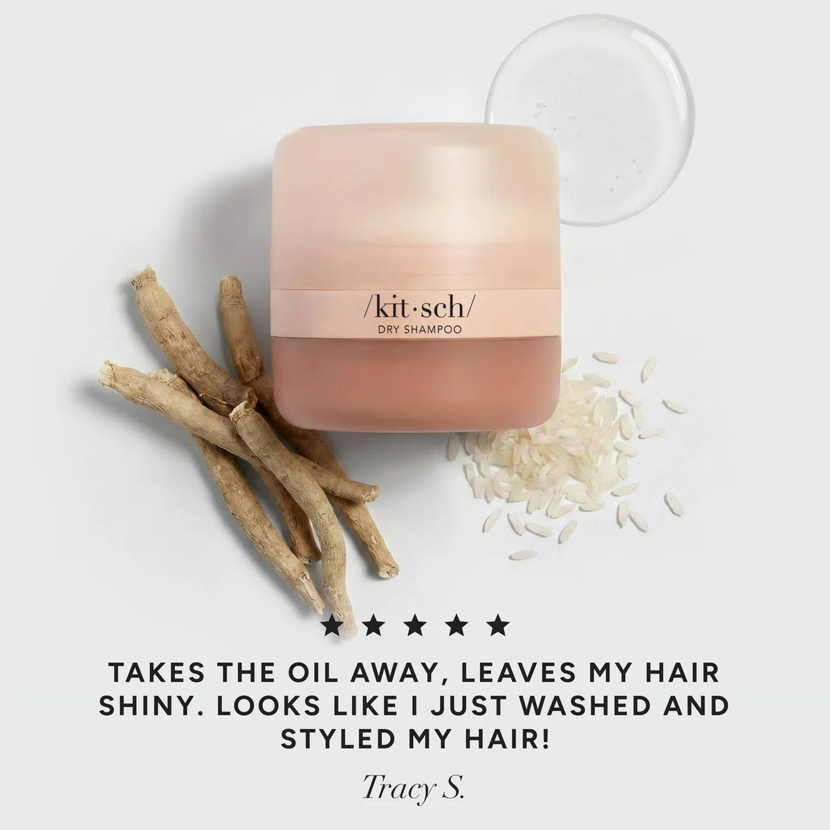 Volumising Rice Protein Dry Shampoo Transparent-KITSCH-Matakana Pharmacy