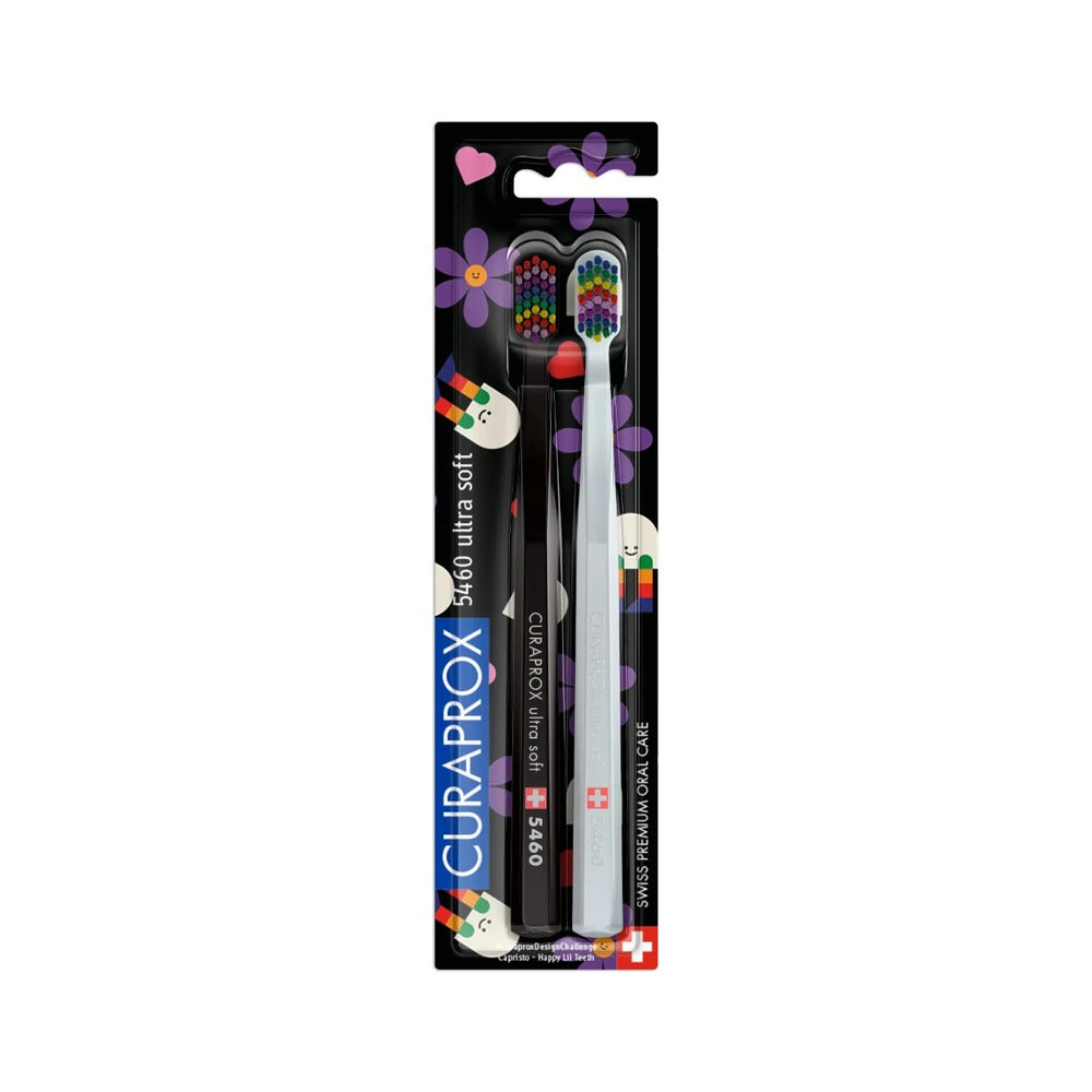Curaprox CS 5460 Happy Lil Teeth Edition twin pack in its blister