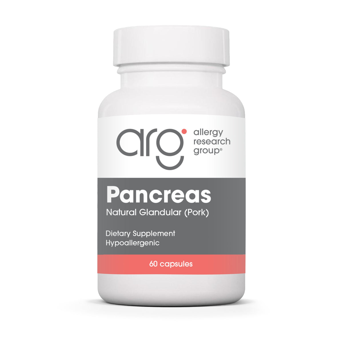 Pancreas Pork Natural Glandular 60 Caps front of pack