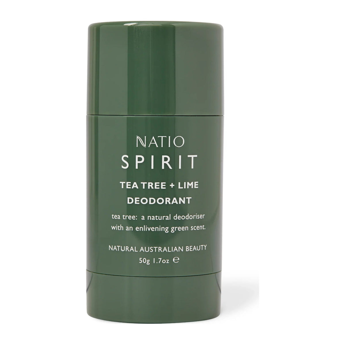 Spirit T/Tree & Lime Deo 50g by Natio, front of pack