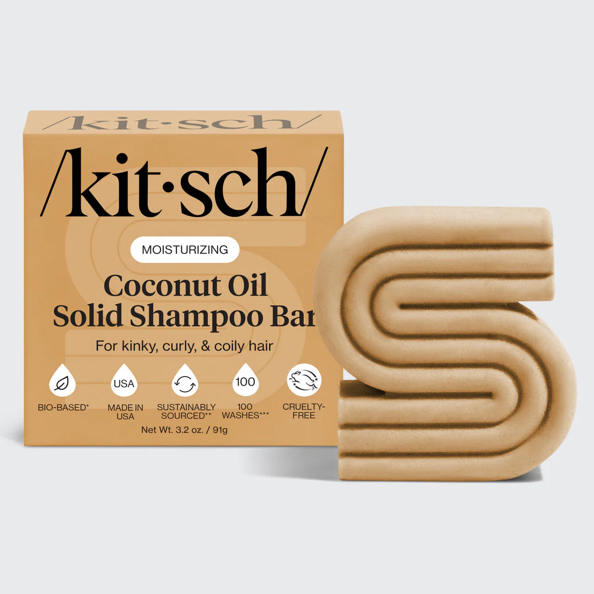 Coconut Oil Shampoo Bar for Dry Damaged Hair-KITSCH-Matakana Pharmacy