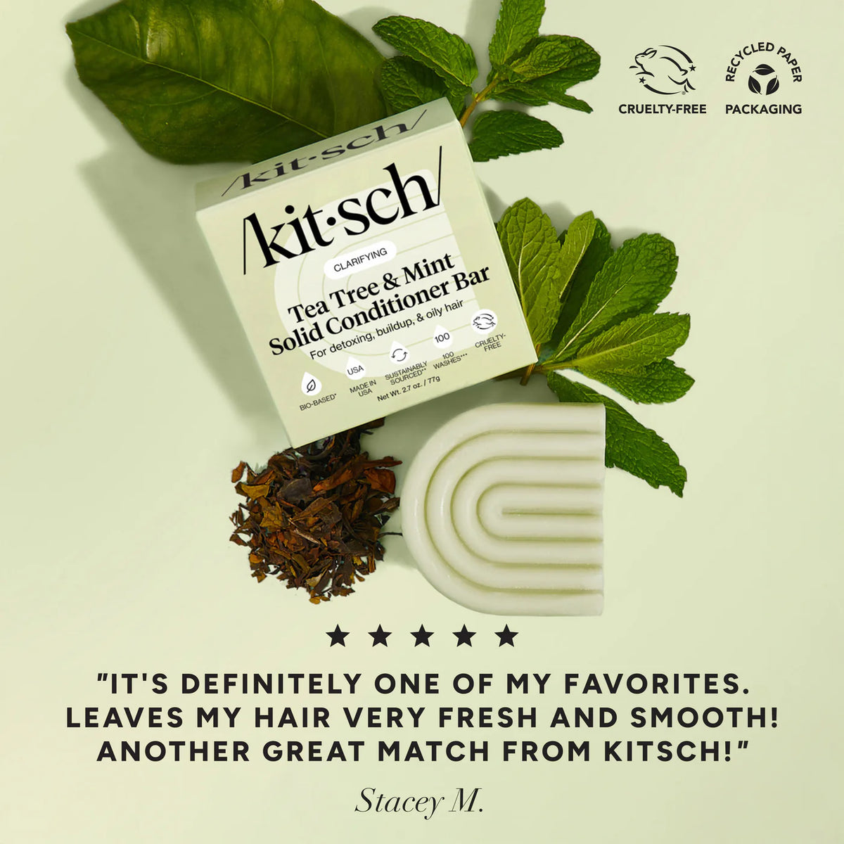 Tea Tree & Mint Clarifying Conditioner Bar-KITSCH-Matakana Pharmacy