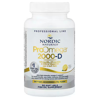 ProOmega 2000-D Lemon 60sgcaps-Nordic Naturals-Matakana Pharmacy
