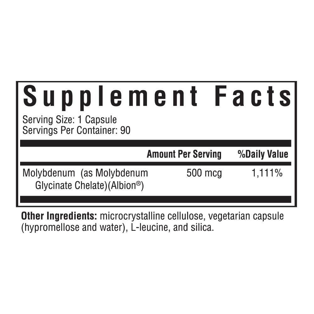 Molybdenum 90caps-Seeking Health-Matakana Pharmacy