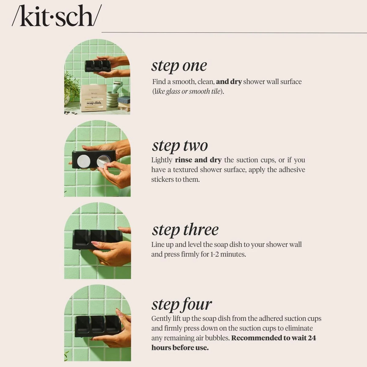 Self-Draining Soap Dish - Black-KITSCH-Matakana Pharmacy