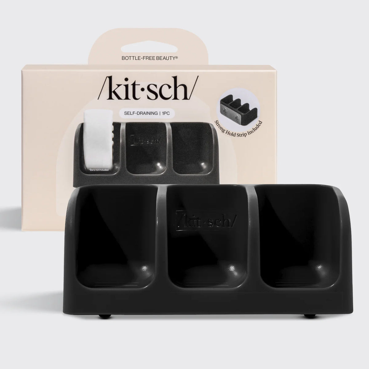 Self-Draining Soap Dish - Black-KITSCH-Matakana Pharmacy