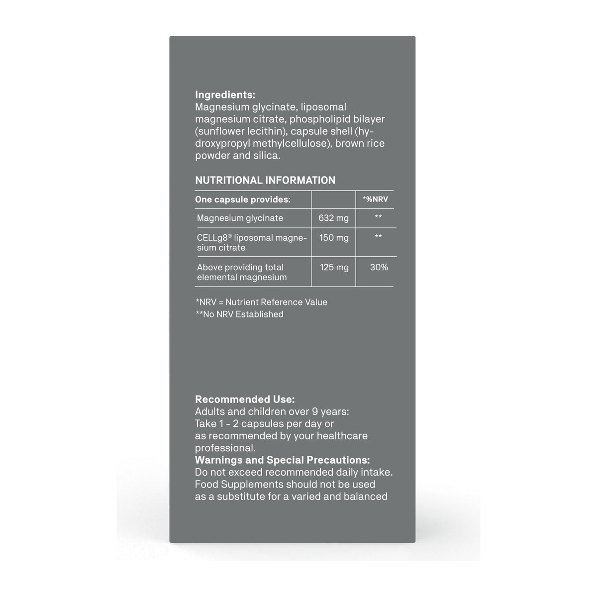 Magnesium Glycinate Complex 60 Capsules by Natroceutics