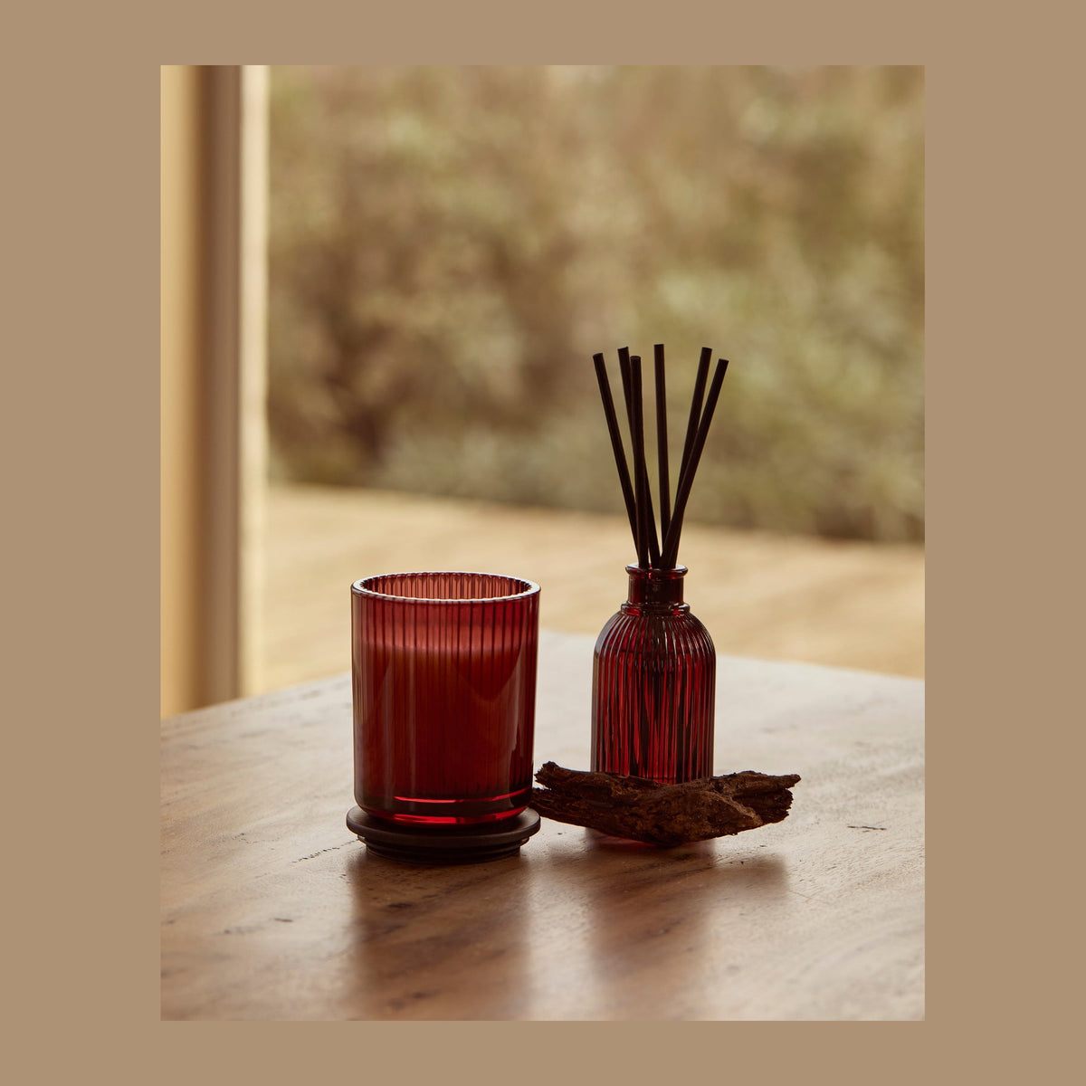 Natio Candle Bliss 280g styled in a set photograph