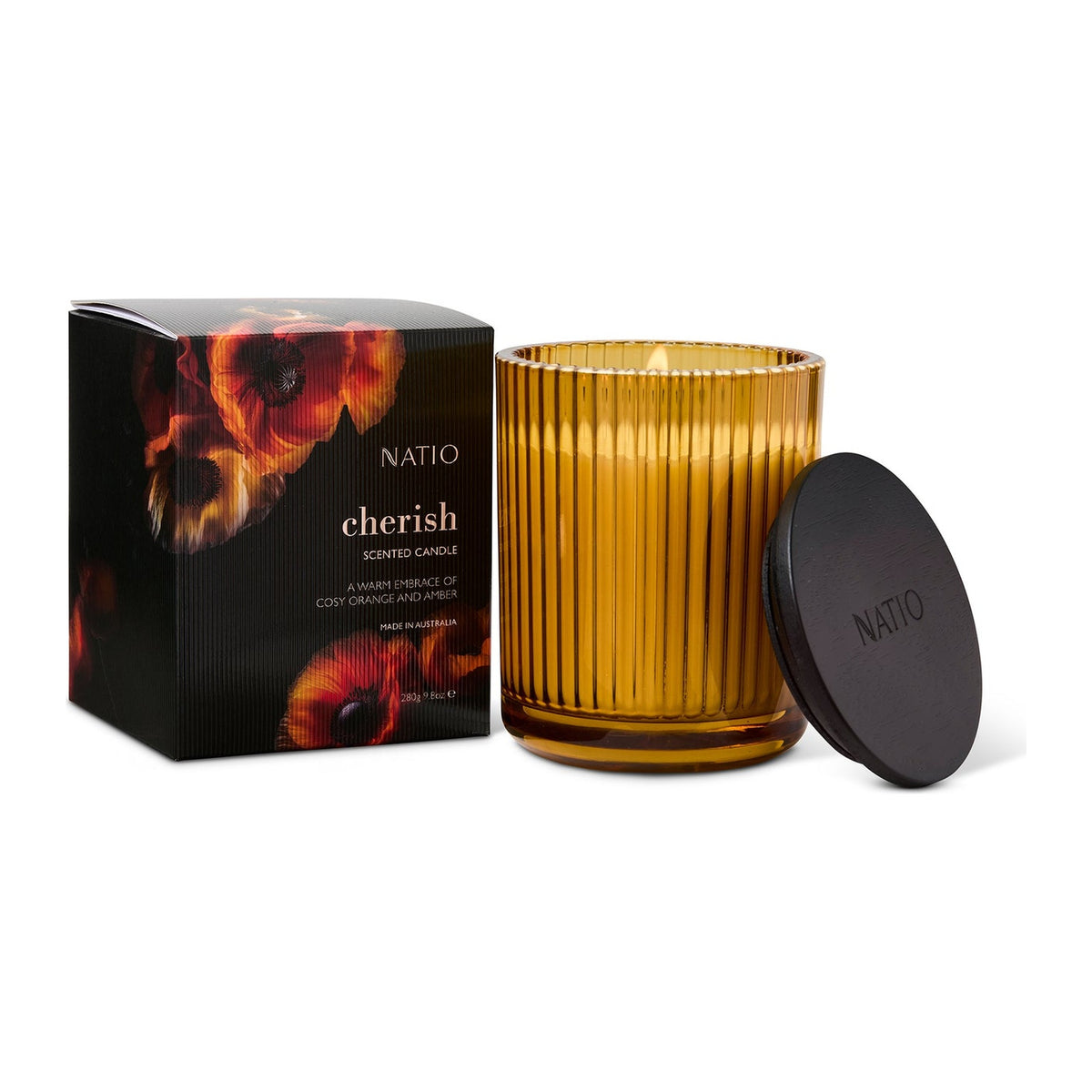 Cherish Scented Candle 280g by Natio, front of pack