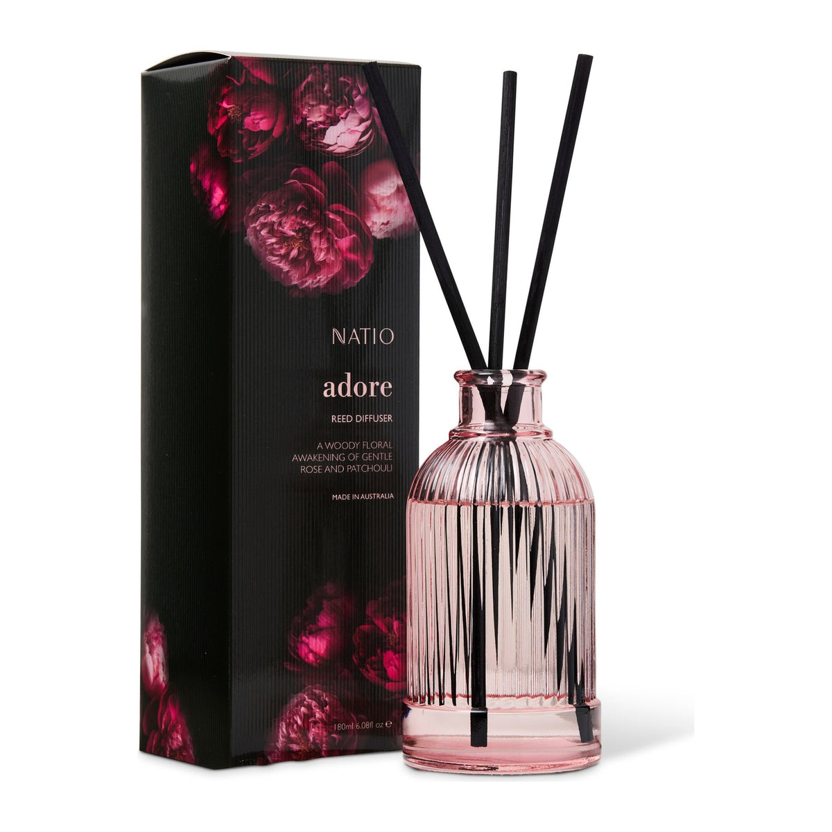 Adore Reed Diffuser 180g by Natio, front of pack
