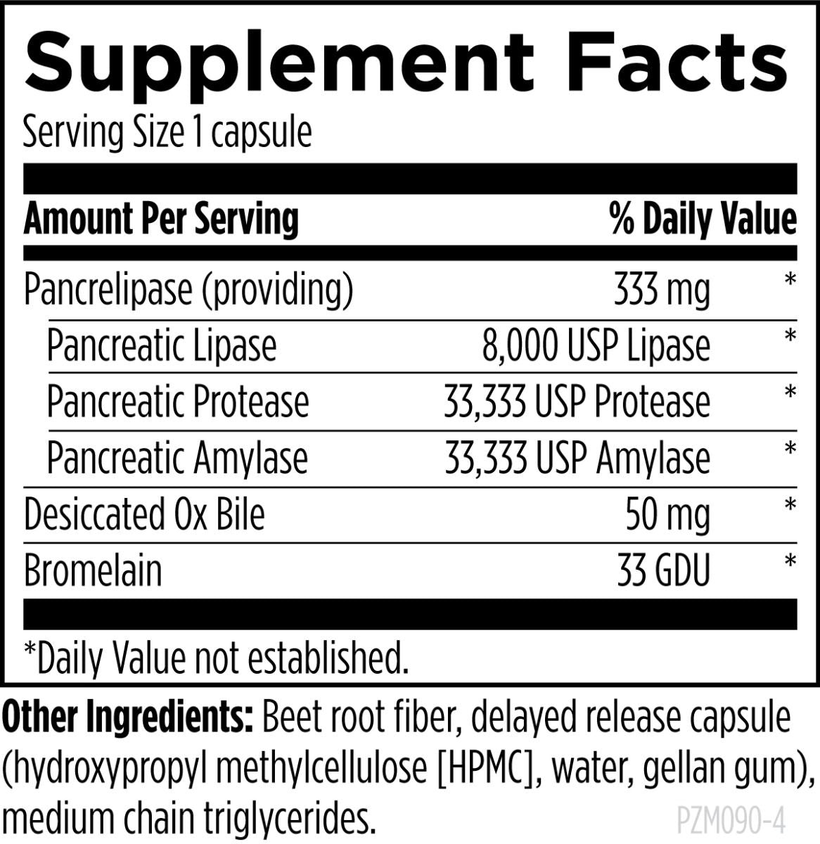 Pancreatic Enzyme Complex 90 Capsules-Designs For Health-Matakana Pharmacy