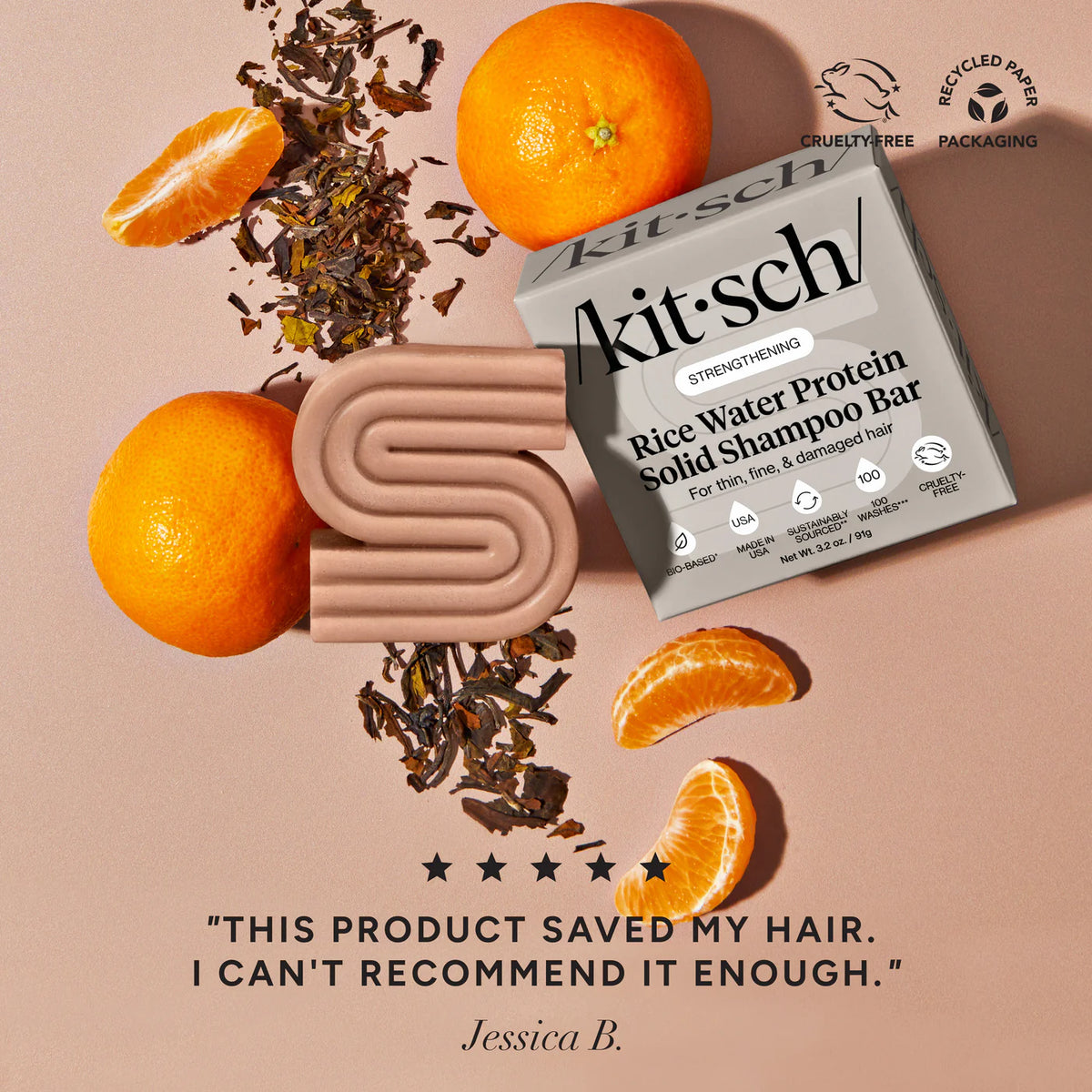 Rice Water Shampoo Bar for Hair Growth-KITSCH-Matakana Pharmacy