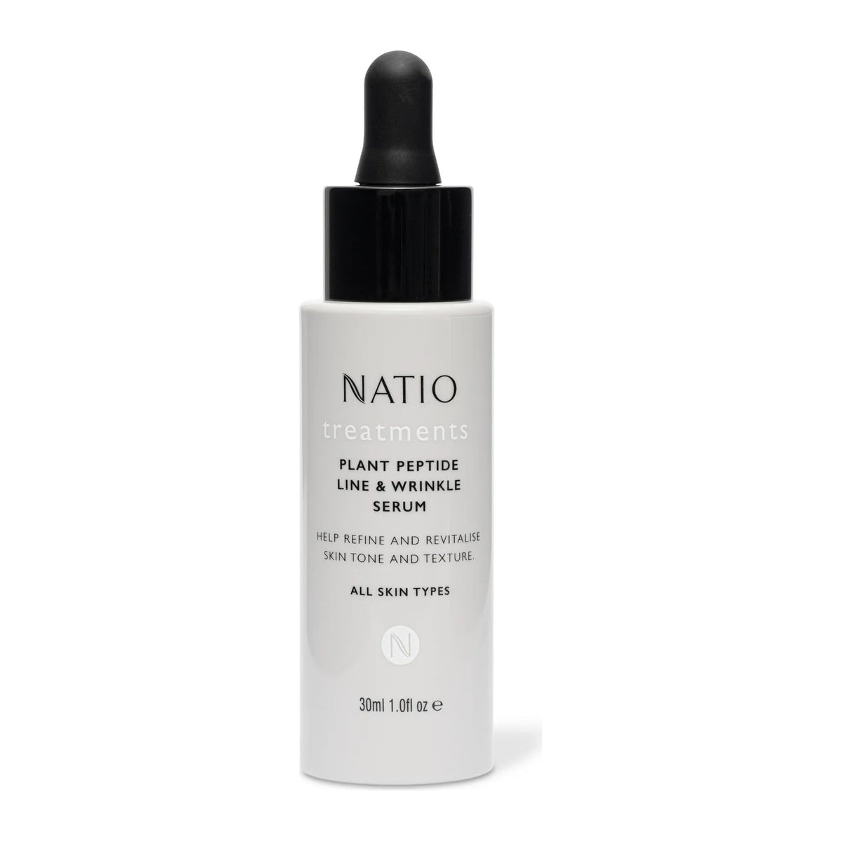 Treatments Plant Peptide Line & Wrinkle Serum 30ml by Natio, front of pack