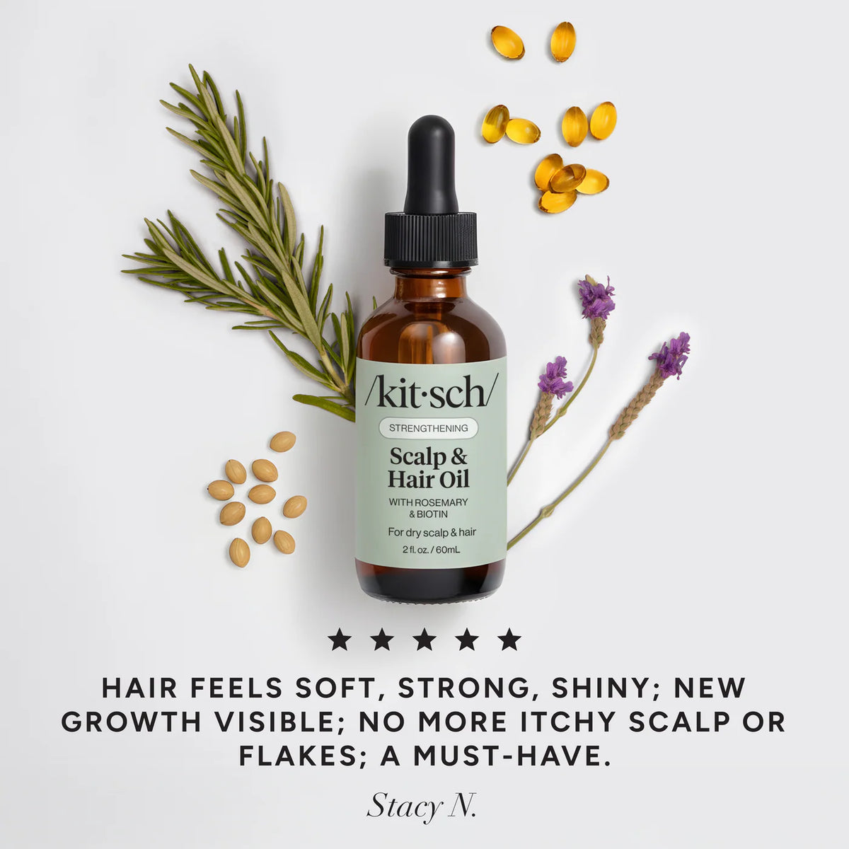 Strengthening Hair & Scalp Oil 60ml-KITSCH-Matakana Pharmacy