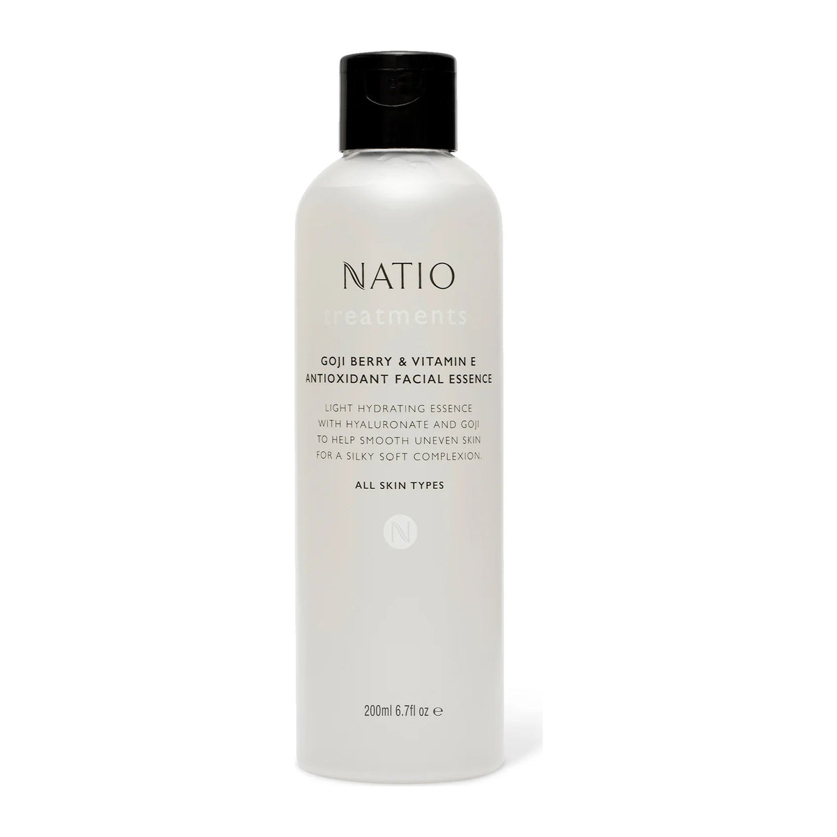Treatements Goji Berry & Vitamin E Antioxidant Facial Essence. 200ml by Natio, front of pack